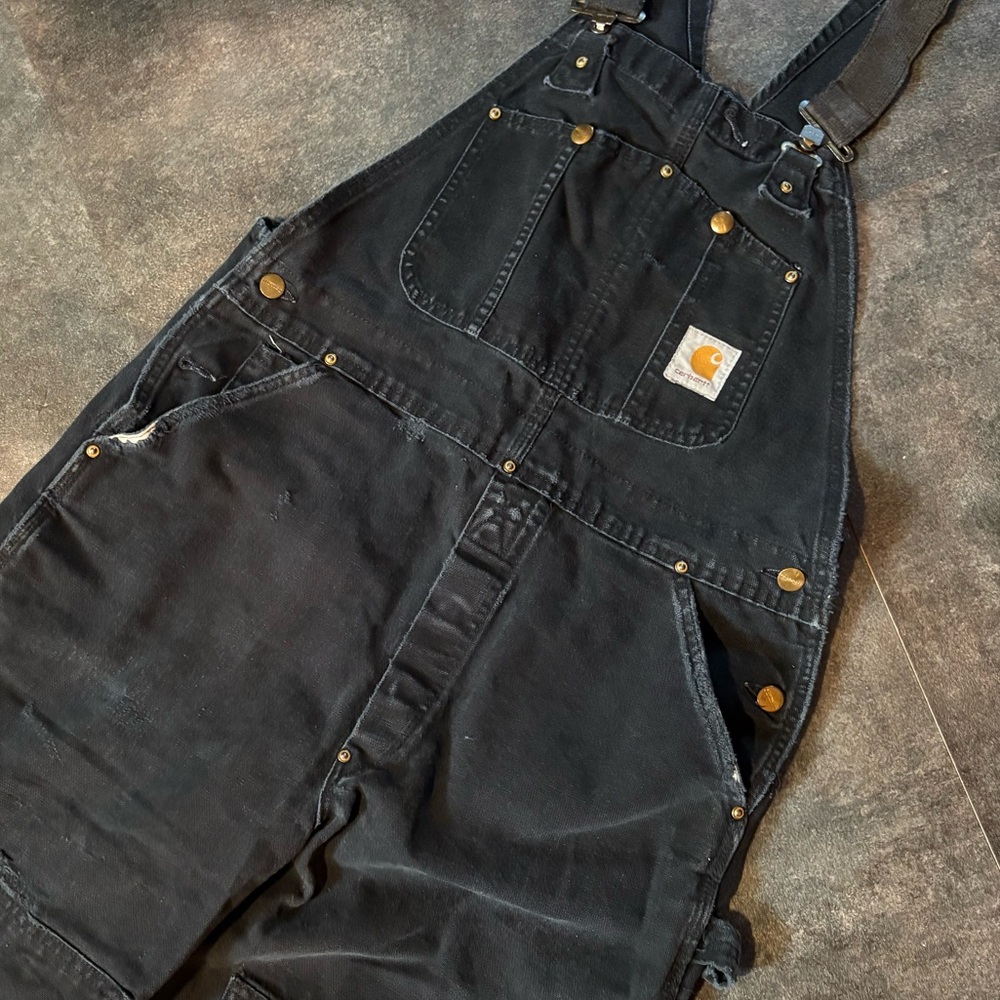 Carhartt Black Denim Overalls